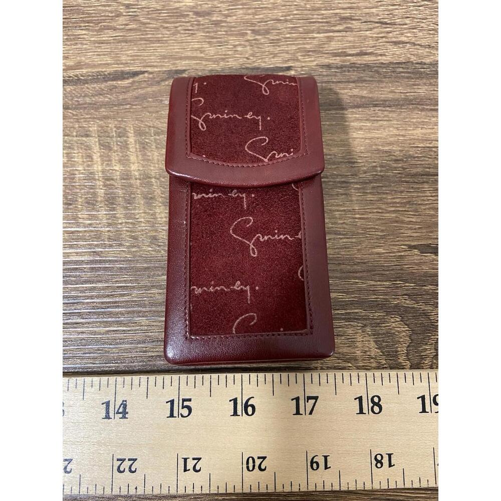 Givenchy vintage red leather suede cigarette case small bag